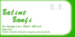 balint banfi business card